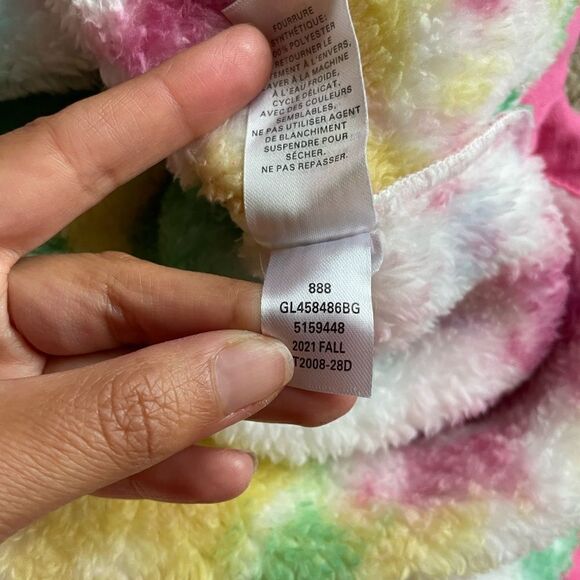 TREASURE & BOND Fleece Shirt Jacket Kids Large (10/12) Multicolor Tie Dye - Picture 6 of 11